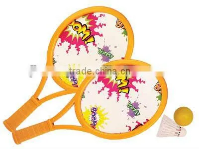 Plastic outdoor toy beach racket with pvc bag