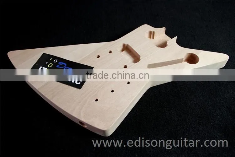 DIY Unfinished Electric Guitar Kits Solid Mahagany China Guitar Factory MX-012