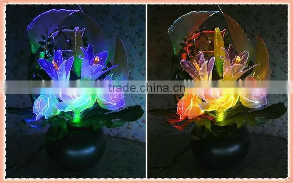 Optic Fiber Light Decoration / Rose & Calla & Lily / Artificial Plants