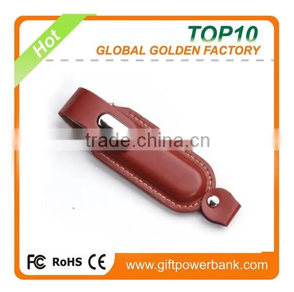 Alibaba supplier leather pen usb disk with logo