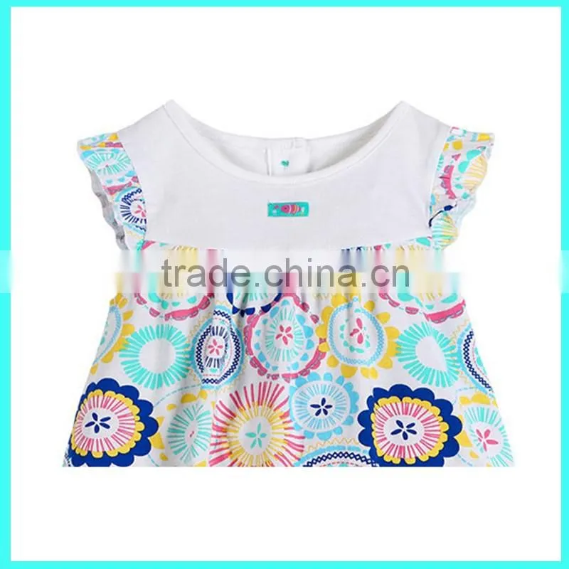 Wholesale short-sleeve cotton kid girls princess baby dress pictures for summer