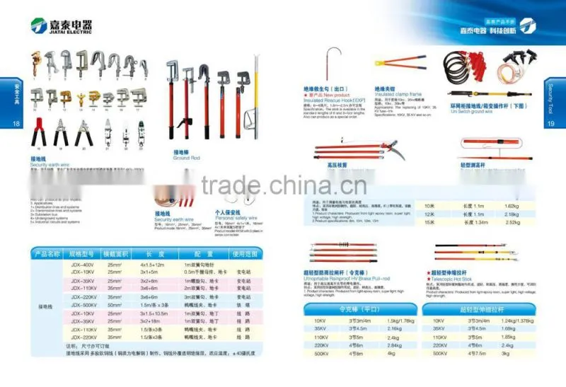 Fiberglass Telescopic Hot Stick operating rod linemen's tool