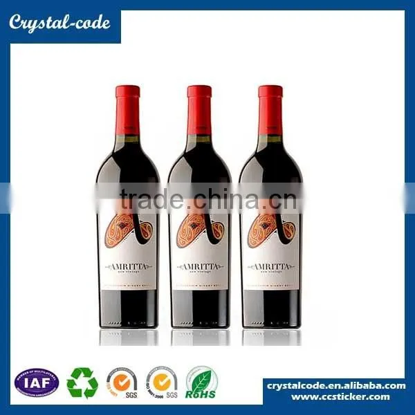 Factory price high technology adhesive private wine label