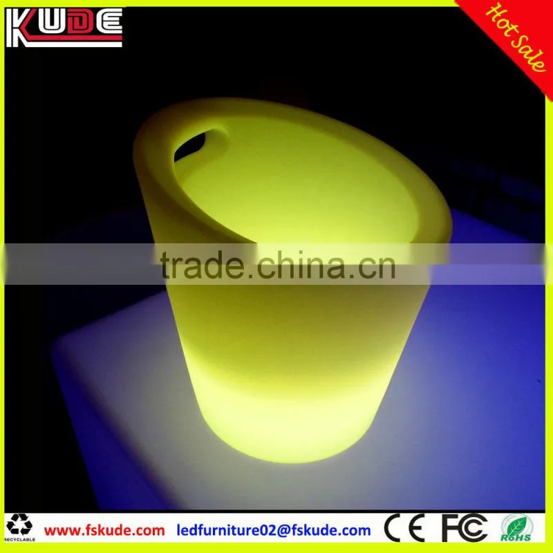 CE approval led illuminated beer ice bucket/cooler