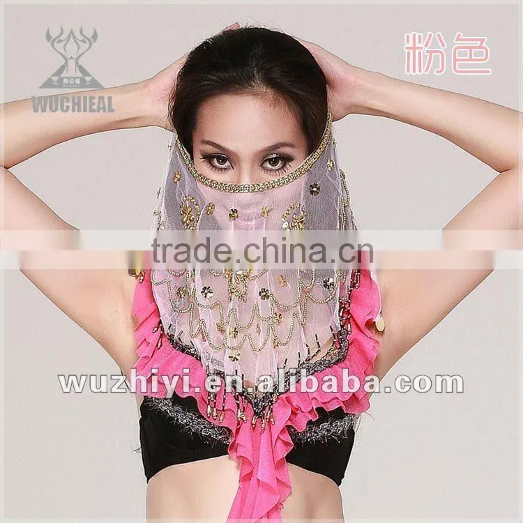 Plum flower veils belly dancing accessories bellydance shop dance wear Belly Dance face veils (MS001)