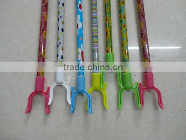 High Quality PVC Iron Metal Handle Cloth Hanger Fork Plastic Fork Telescopic Pole