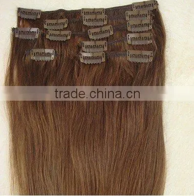 100% clip on virgin human hair extension