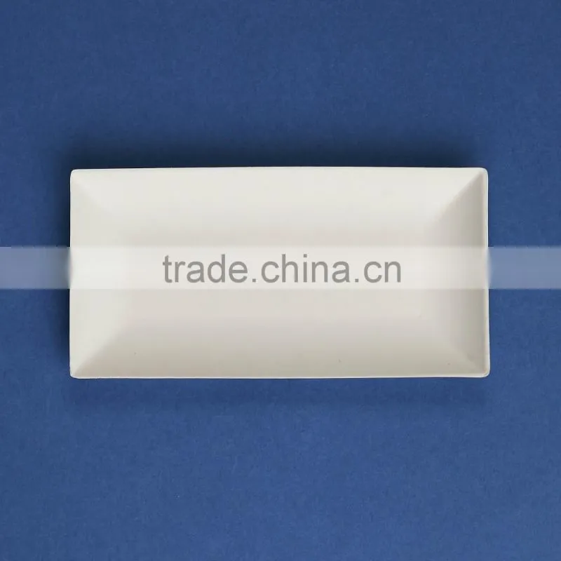 F1-PL-07-R 7*3.5 inches bleached disposable flate rectangle shape sugarcane dinner plates