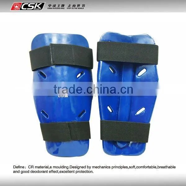 Formed taekwondo shin guards