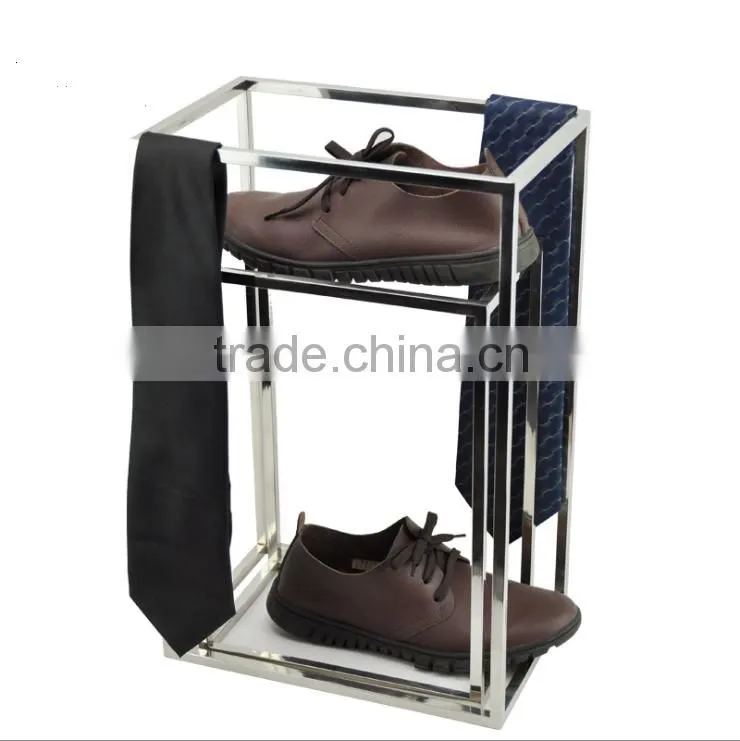 Polishing stainless steel purse display racks purse display stand