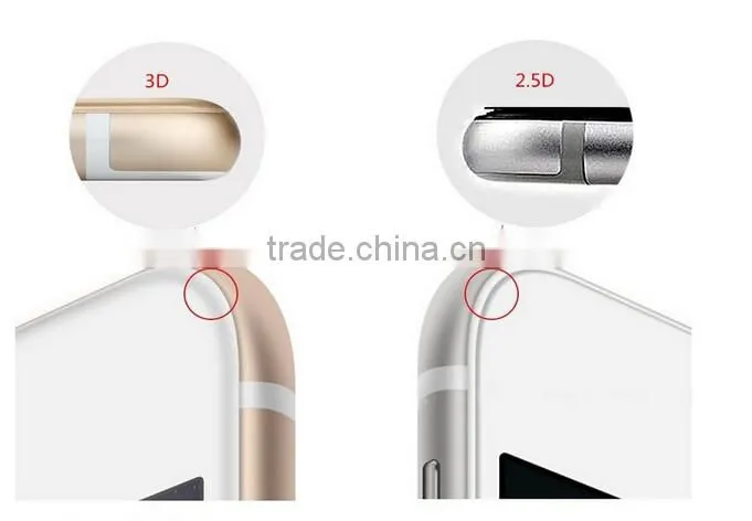 2016 new product,3D Curved full cover Tempered Glass Screen Protector for Iphone 6