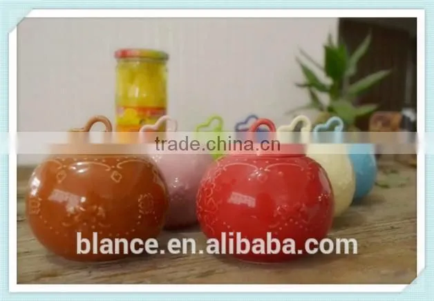 ceramic spice container in cooking seasoning set