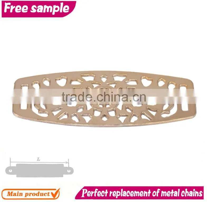 Fancy style arctangle design golden TPU shoe clip chain decorative