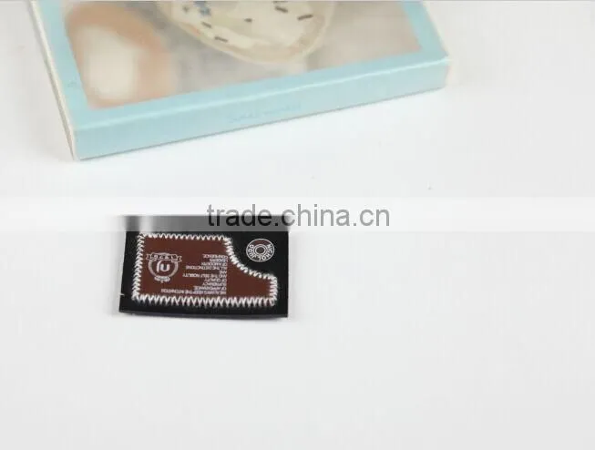 Fashion Design Garment Accessories Leather Label Embossed PU Leather Patch For Clothes