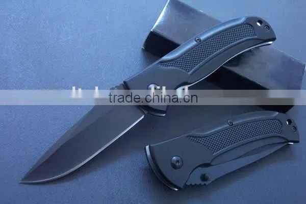 OEM 440 stainless steel hunting knife black blade knife