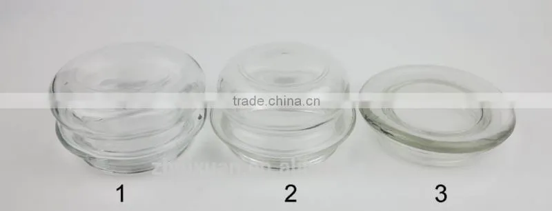 Round Clear Glass Candle Jar with Glass Lid