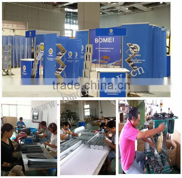 Portable expo customized folding screen promotional table, aluminum advertising table