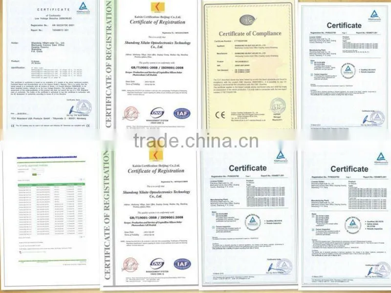 solar panel 240w with TUV,CEC,CE,IEC,ISO9001 certificate