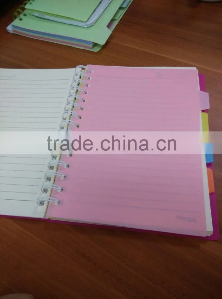 16K 90 sheets red pp cover spiral notebook in school&office supplies and manufacturer made in china