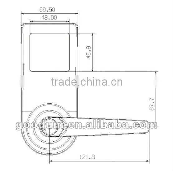 high security RF card hotel door lock