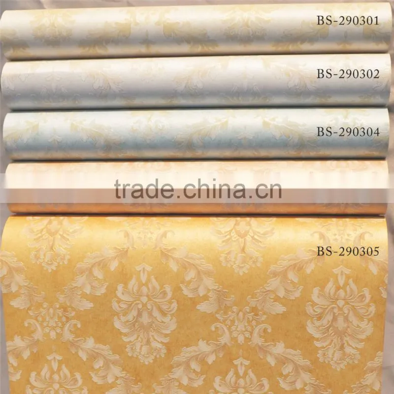 Pretty glitter 3D design style non-woven wallpaper