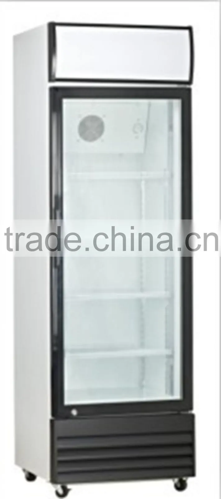 180-430 Liters Single Glass Door Beverage Display Fridges with R134a Gas