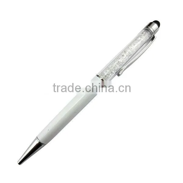 crystal stylus pen,rubber tip stylus pen,wholesale for promotional pen