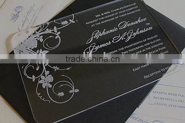 Hot-sale Custom acrylic wedding invitation