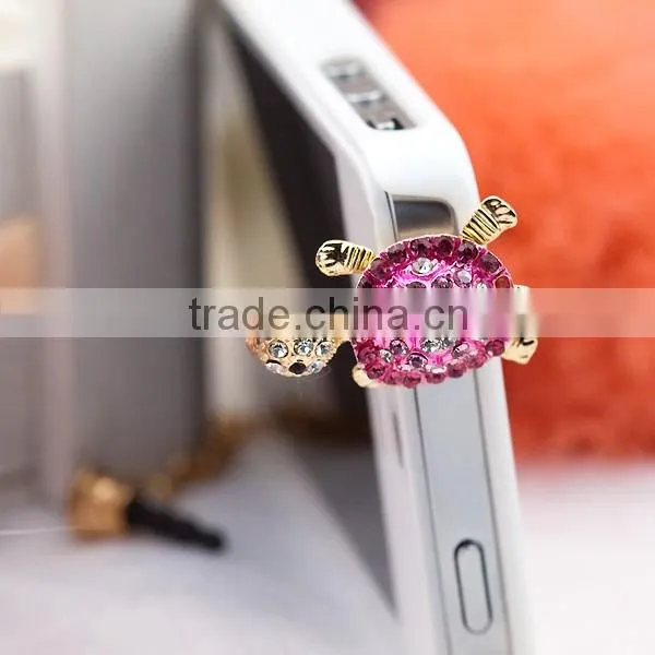 rhinestone dust plug luxurious crown earphone dust,promotion gift A118