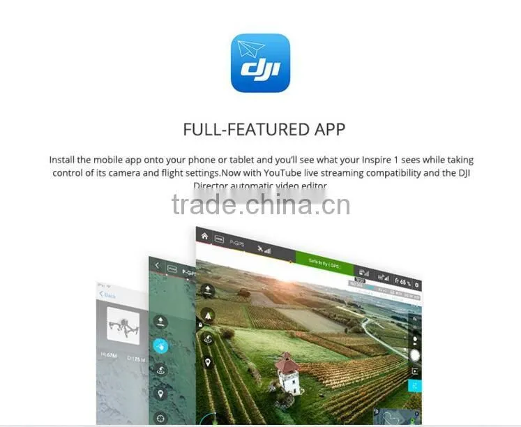DJI Inspire 1 V2.0 Quadcopter uav drone With Single Remote