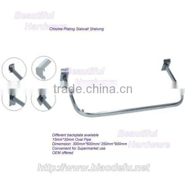 Chrome plating oval metal pipe wall mounted towel rack