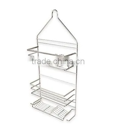 bamboo shower caddy and stainless steel shower caddy