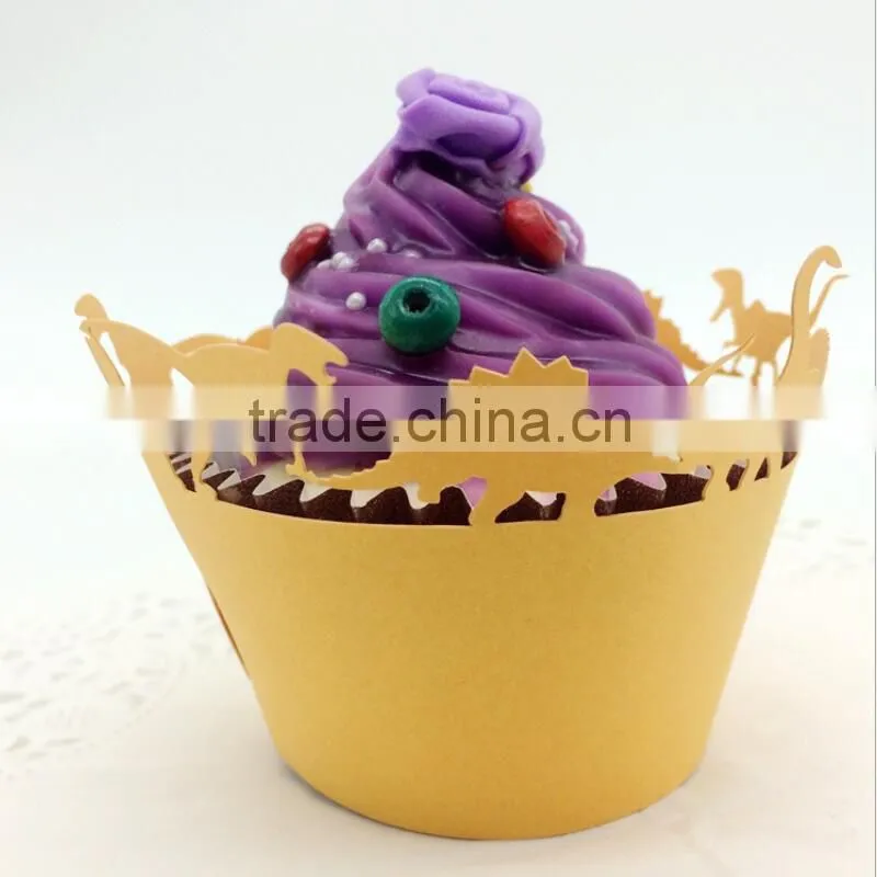 Free sample Cut wedding cupcake box laser cut gift box