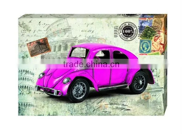 Classical car nature canvas painting