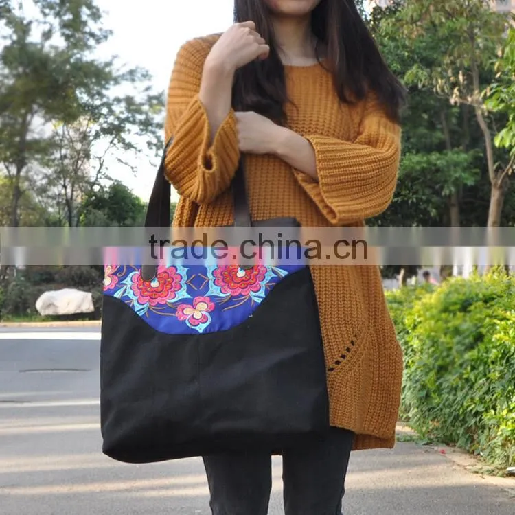 Luckybag Fancy Canvas Shopping hand bag wholesale women beautiful handbags,coloful lady shoulder bags