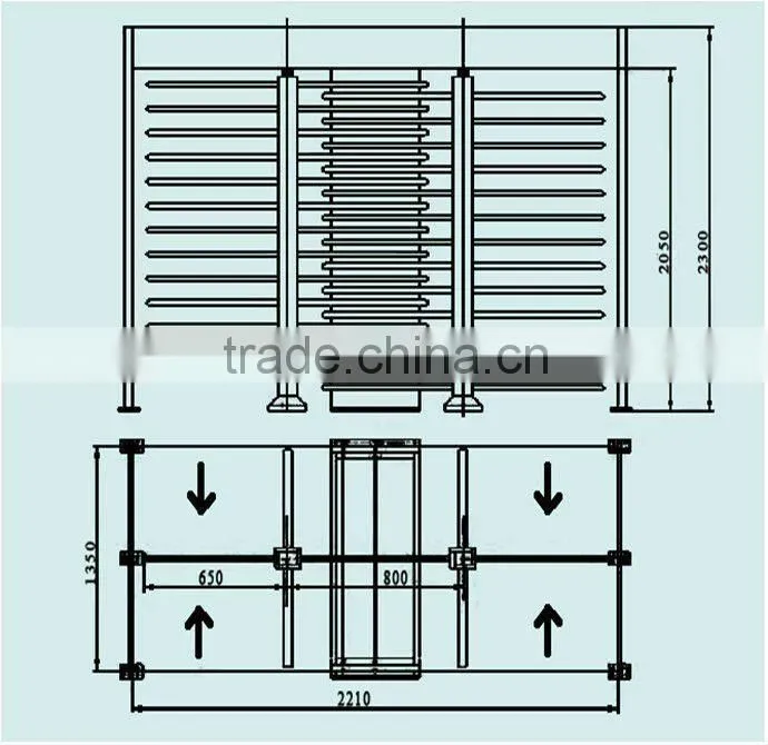 New Security Access Control System Pedestrian Full Height Turnstile,automatic full height gate China supplier,swipe card access