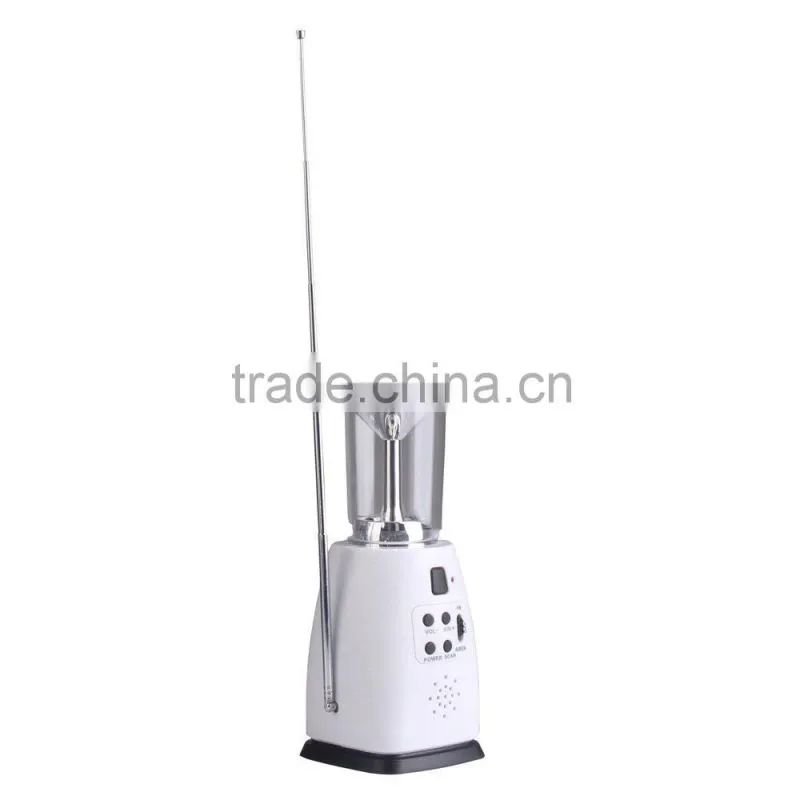 super bright white led camping solar lantern radio