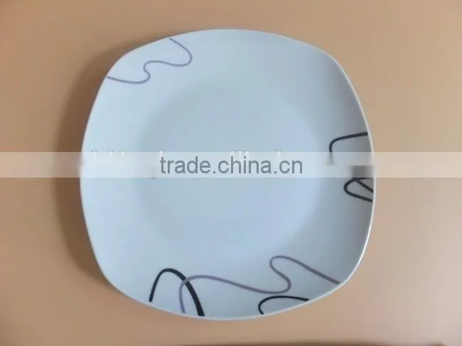 Ceramic porcelain tableware dinner sets with simple design porcelain dinnerware item square crockery dinner sets
