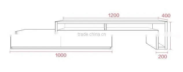 wood TV cabinet with moving