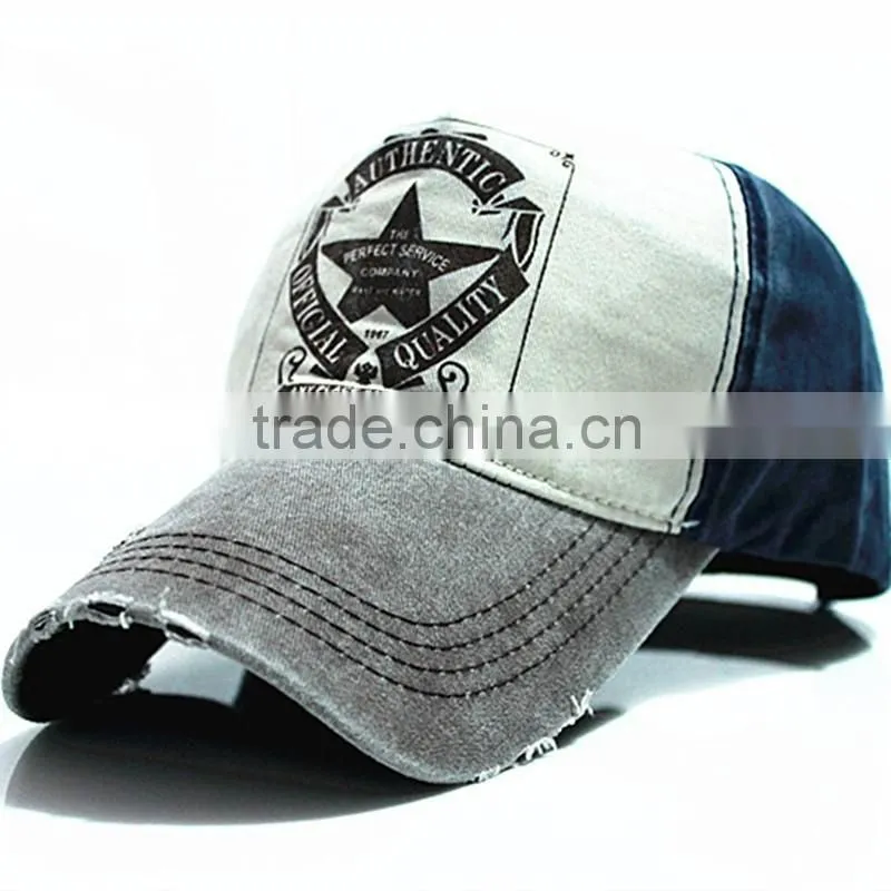 Distressed Vintage High quality embroidery worn-out baseball cap