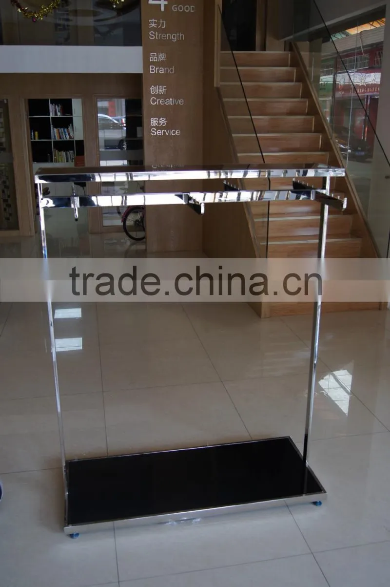 Stainless steel display rack / Stainless steel clothes shop shelf stand
