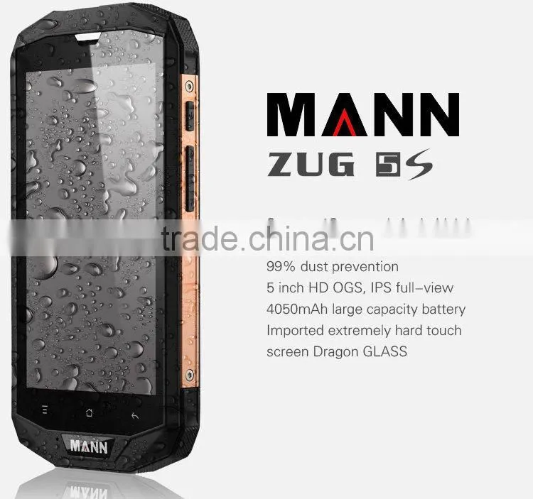 MANN ZUG 5 S Smartphone 4G LTE IP67 Android 4.4 Quad Core 5.0 Inch HD Screen Black&Gold