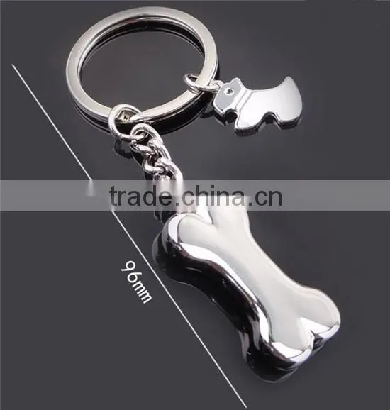 Cheap high end silver custom shaped metal keychain