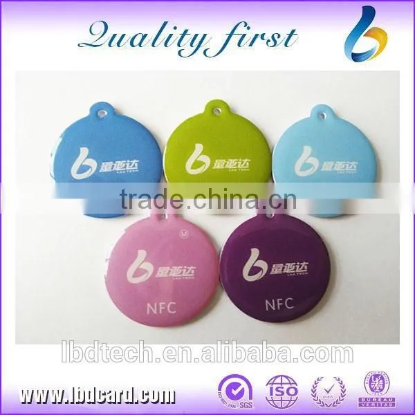 13.56Mhz Epoxy Ntag213 Round RFID Tags/ Mini Cards