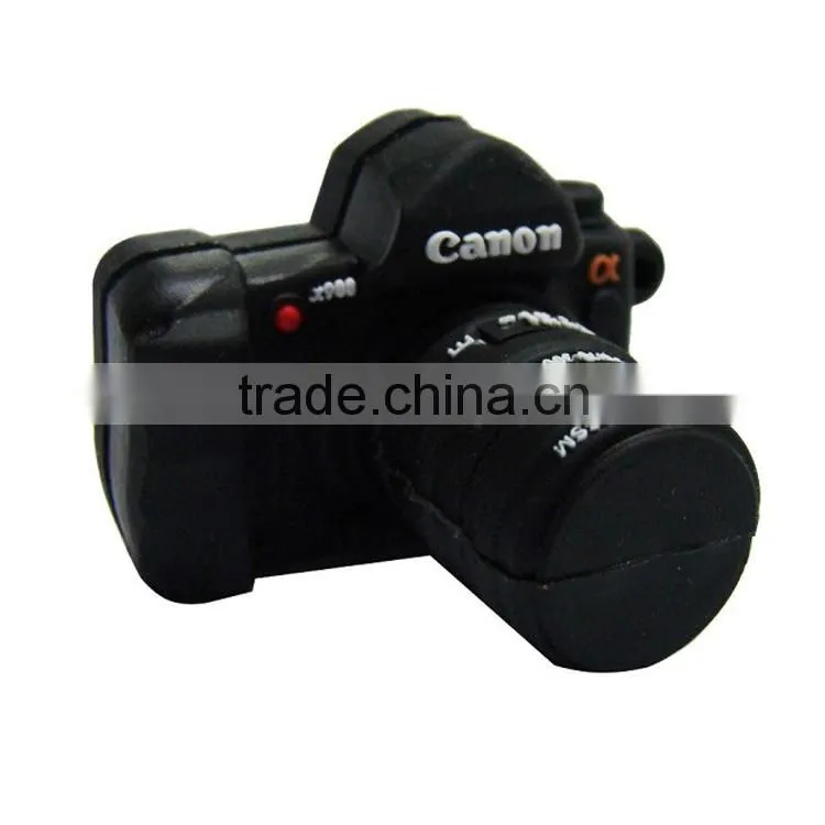 2016 Customized high quality pvc usb flash drive, 3D camera shaped pvc usb