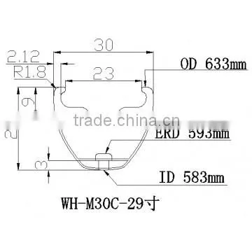 Clincher portable light 16-36H 29er mtb bike carbon rims