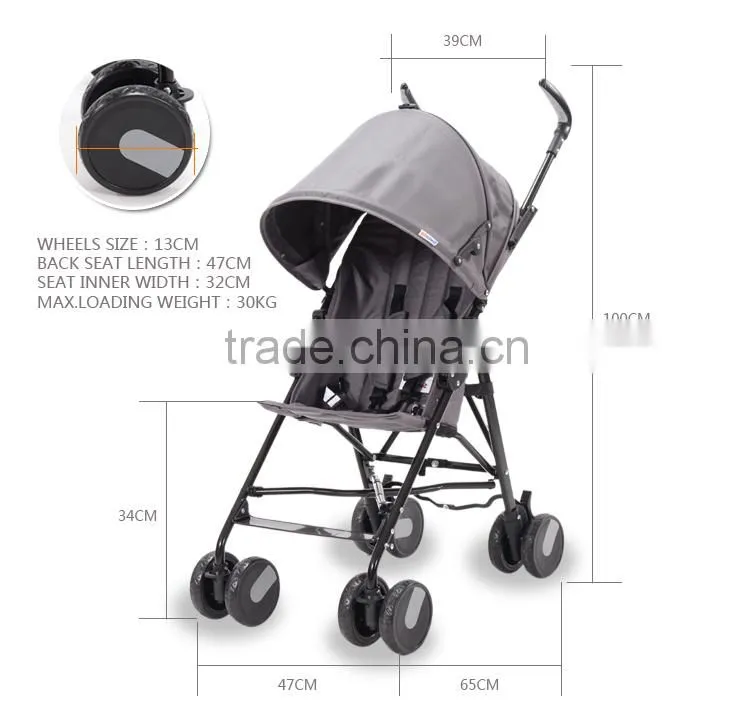 custom pink safety baby stroller with big wheels in good quality