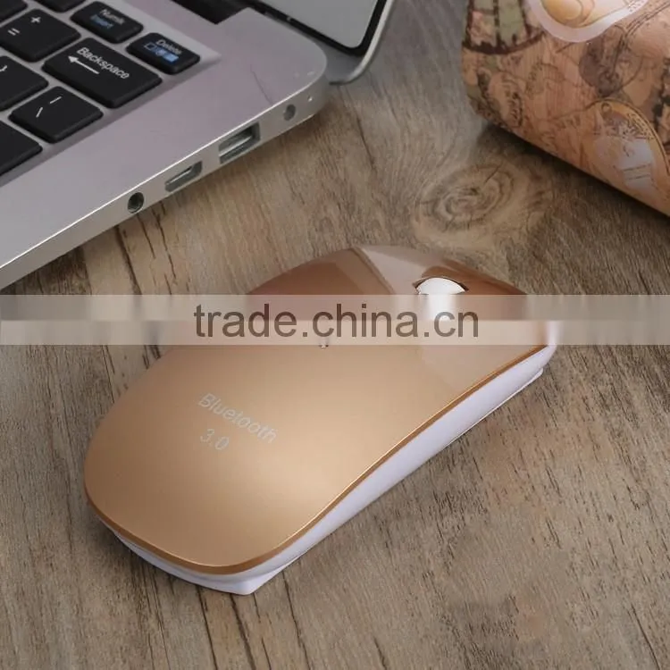 Ultra Slim Designer Rechargeable AA Battery Bluetooth 3.0 Wireless Mouse 1000 1200 1600 DPI CE ROHS FCC Certificate
