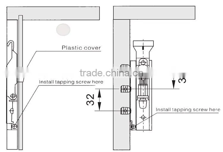 Furniture Hardware Kitchen Concealed Hanging Cabinet Hanger Bracket