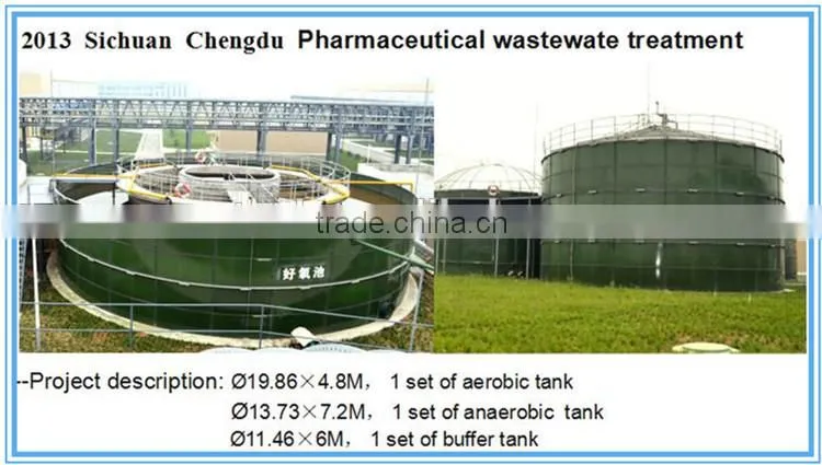 fire protection glass fused to steel tank easy installation